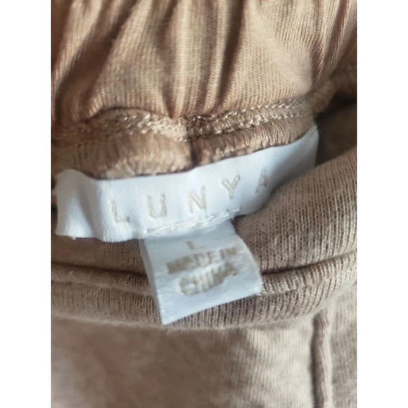 Lunya Shorts Women's Large Tan Restore Double Faced Otium Pima Cotton N… - Picture 2 of 9